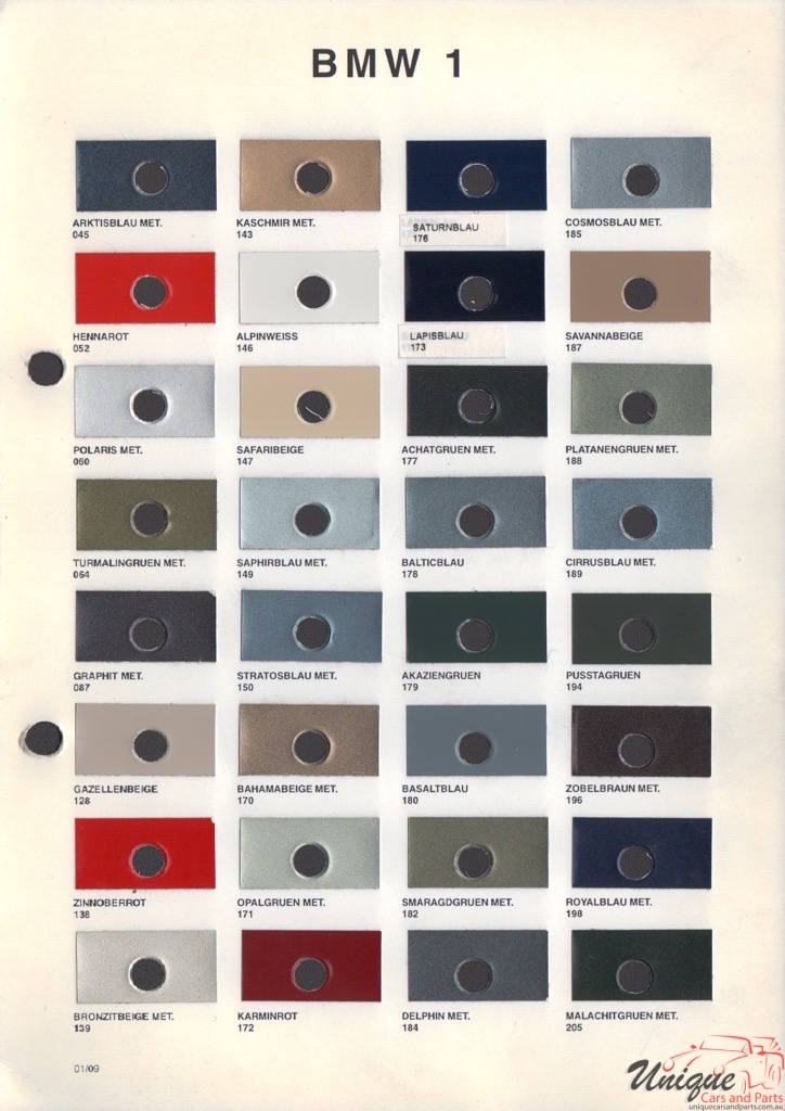 1995-2000 BMW Paint Charts Octoral 1